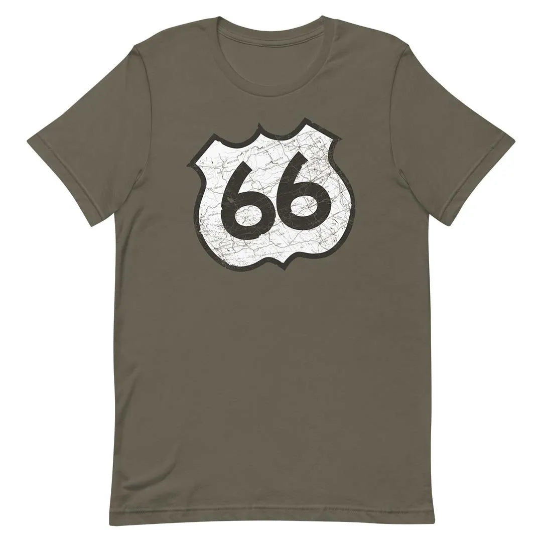 Route 66 Highway Unisex Retro T-shirt