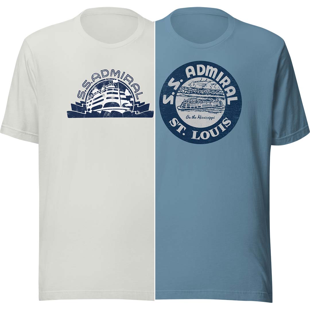 in Stock SS Admiral St. Louis Unisex Retro T-Shirt XL / Blue