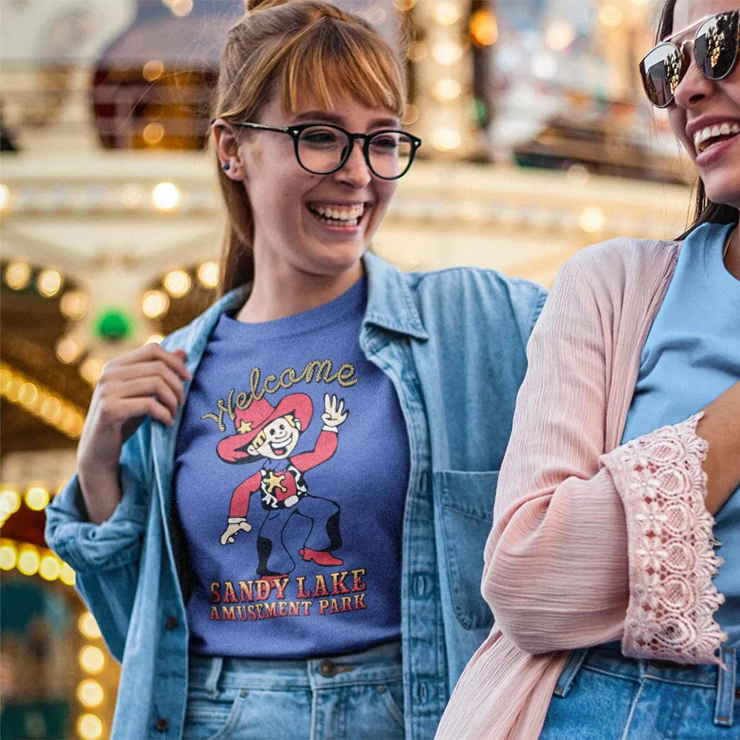 Sandy Lake Amusement Park Dallas Unisex Retro T-shirt