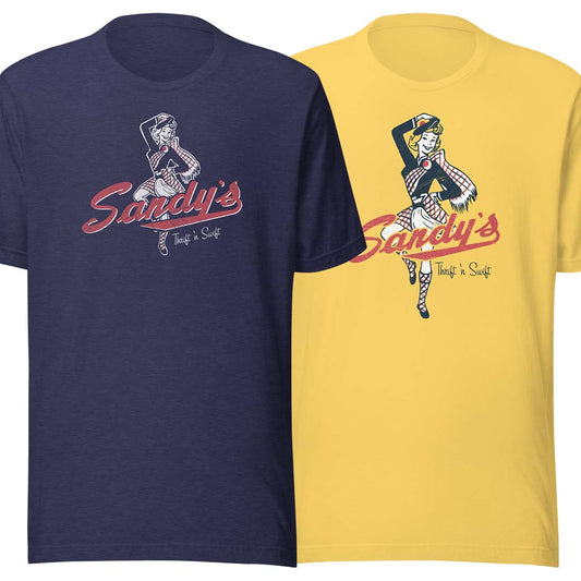 Sandy's Hamburgers Unisex Retro T-shirt