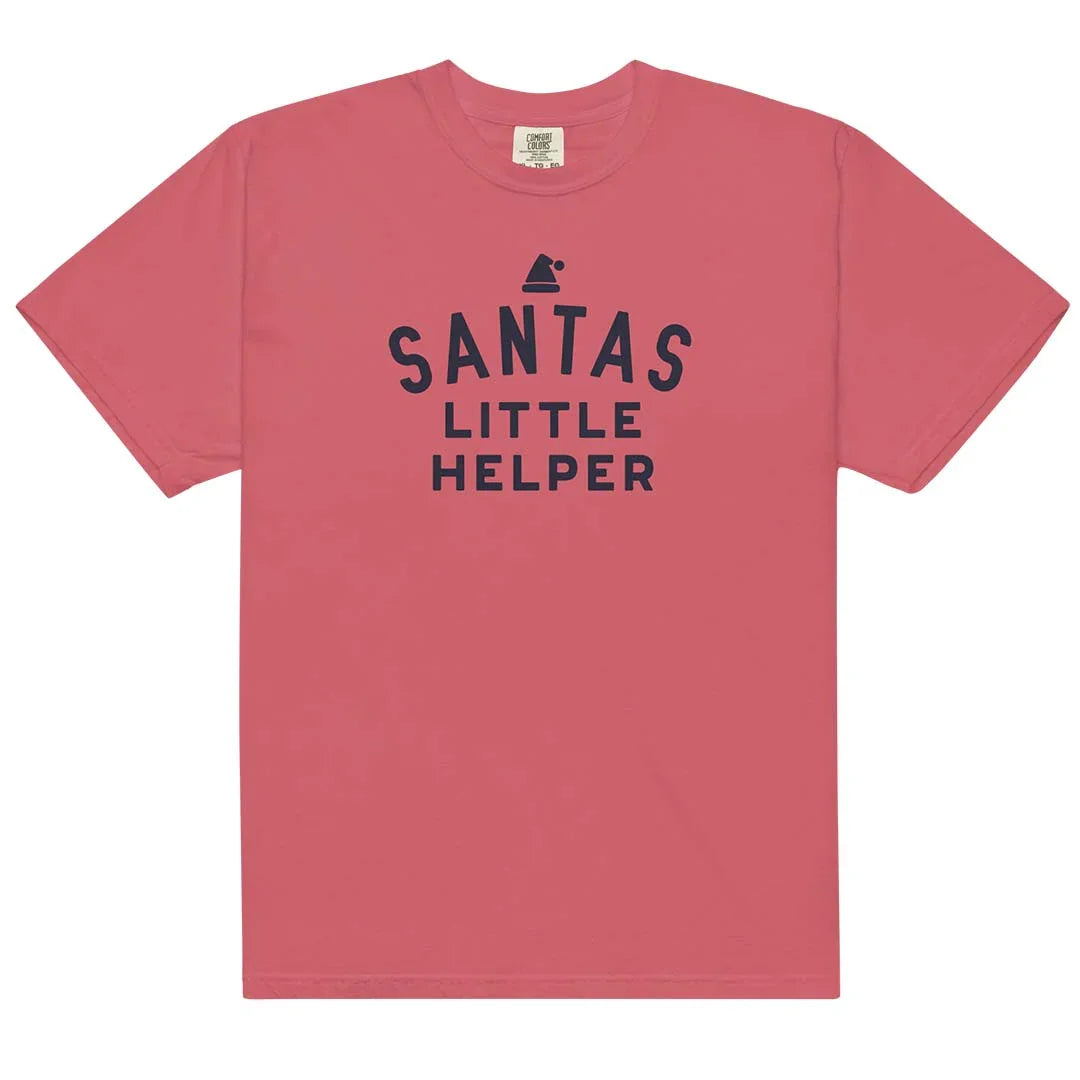Santas Little Helper Unisex Garment-dyed Heavyweight T-shirt