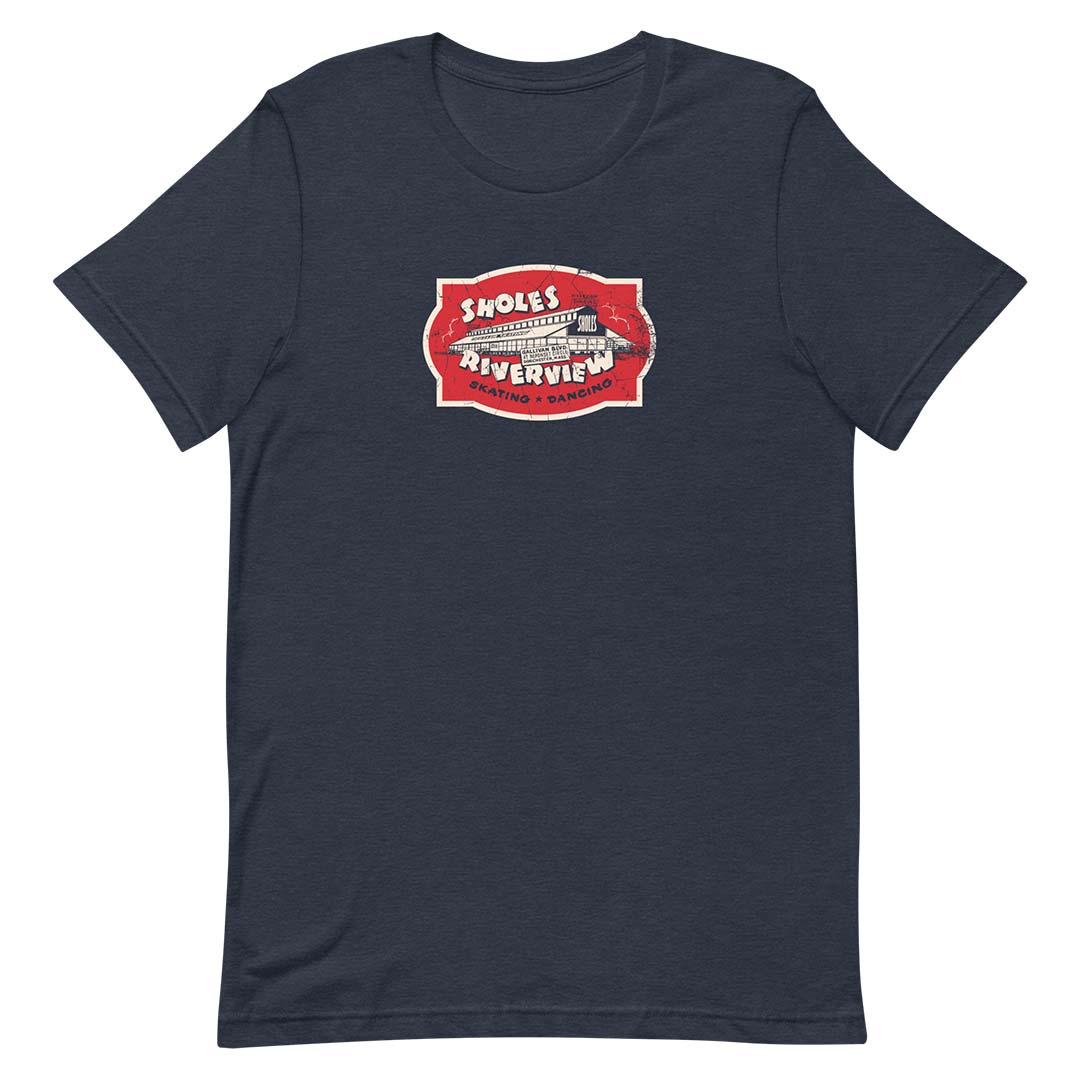 Sholes Riverview Roller Skating Dorchester Unisex Retro T-shirt
