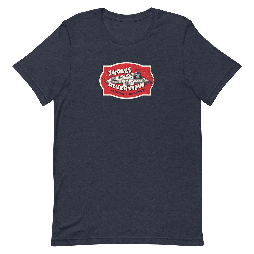 Sholes Riverview Roller Skating Dorchester Unisex Retro T-shirt