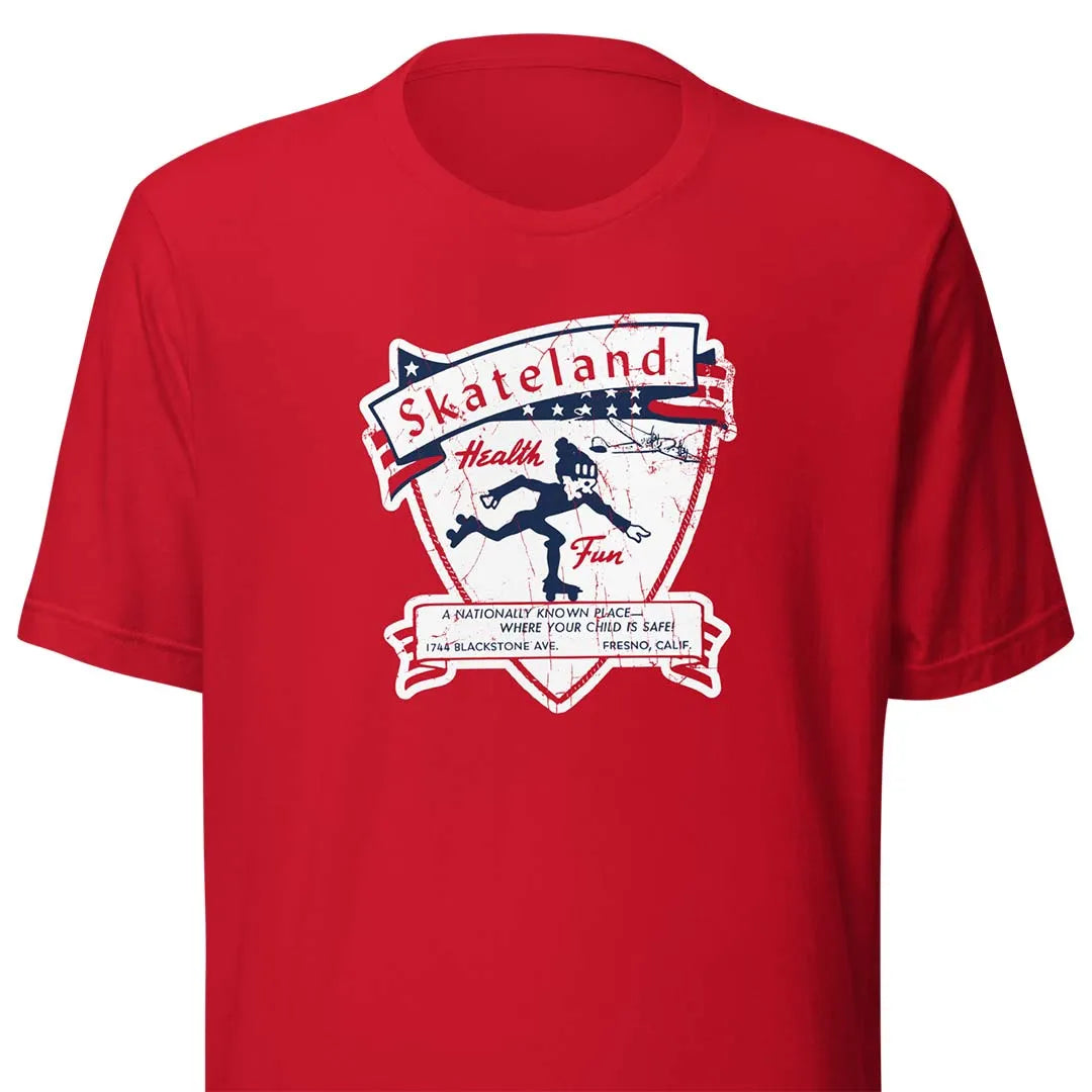 Skateland Roller Rink Fresno Unisex Retro T-shirt