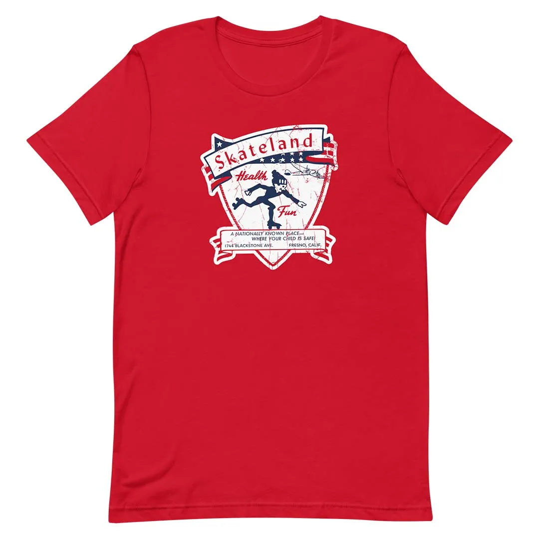 Skateland Roller Rink Fresno Unisex Retro T-shirt