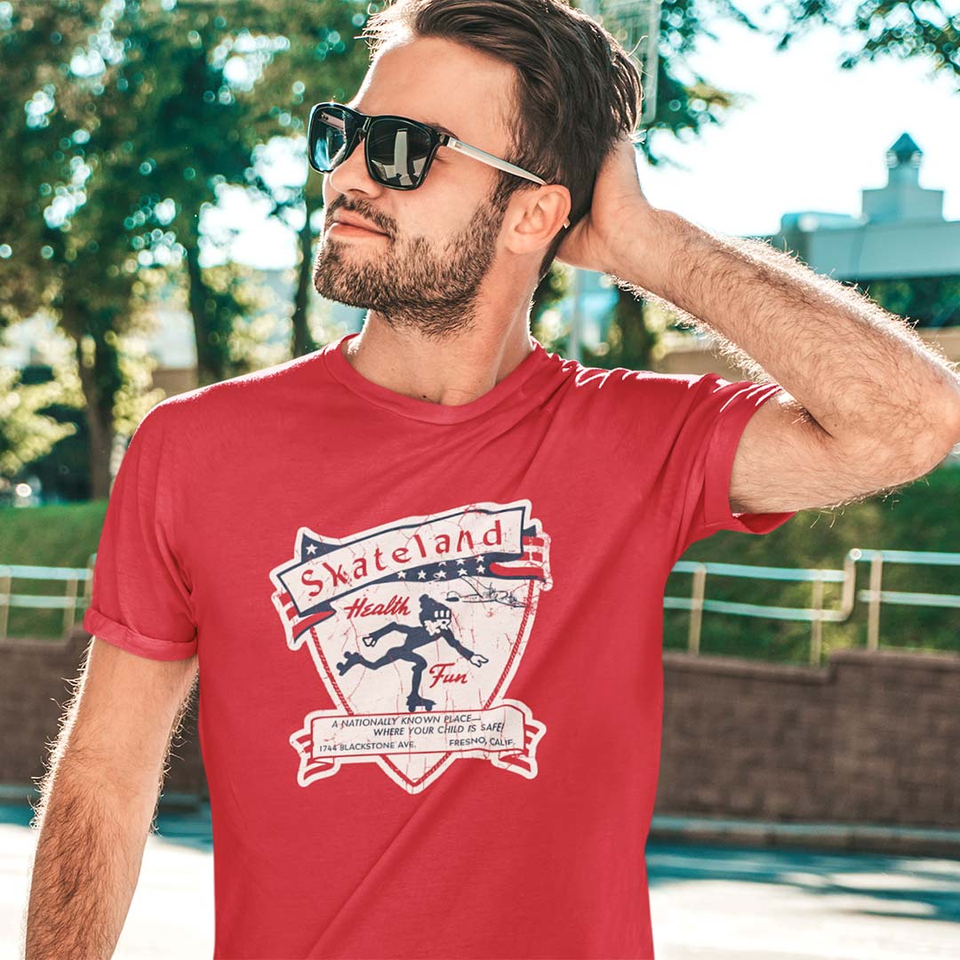 Skateland Roller Rink Fresno Unisex Retro T-shirt
