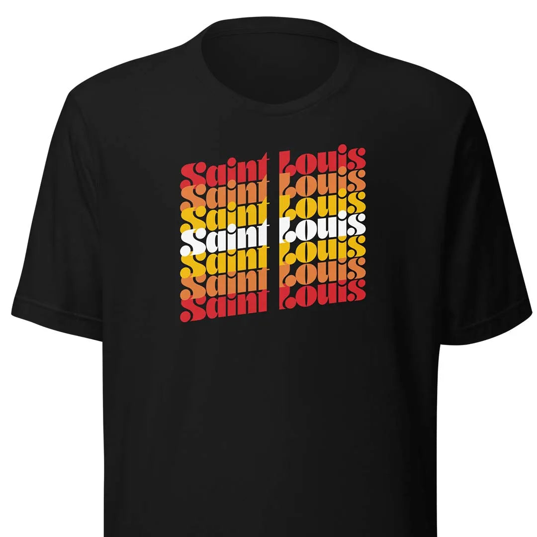 St. Louis Rainbow Unisex Retro T-shirt