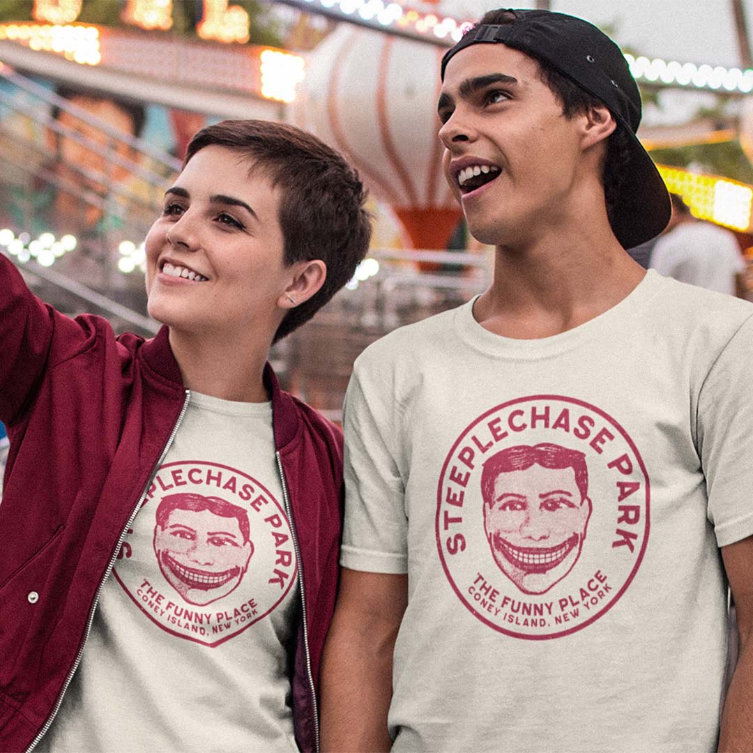 Steeplechase Park Coney Island New York Unisex Retro T-shirt
