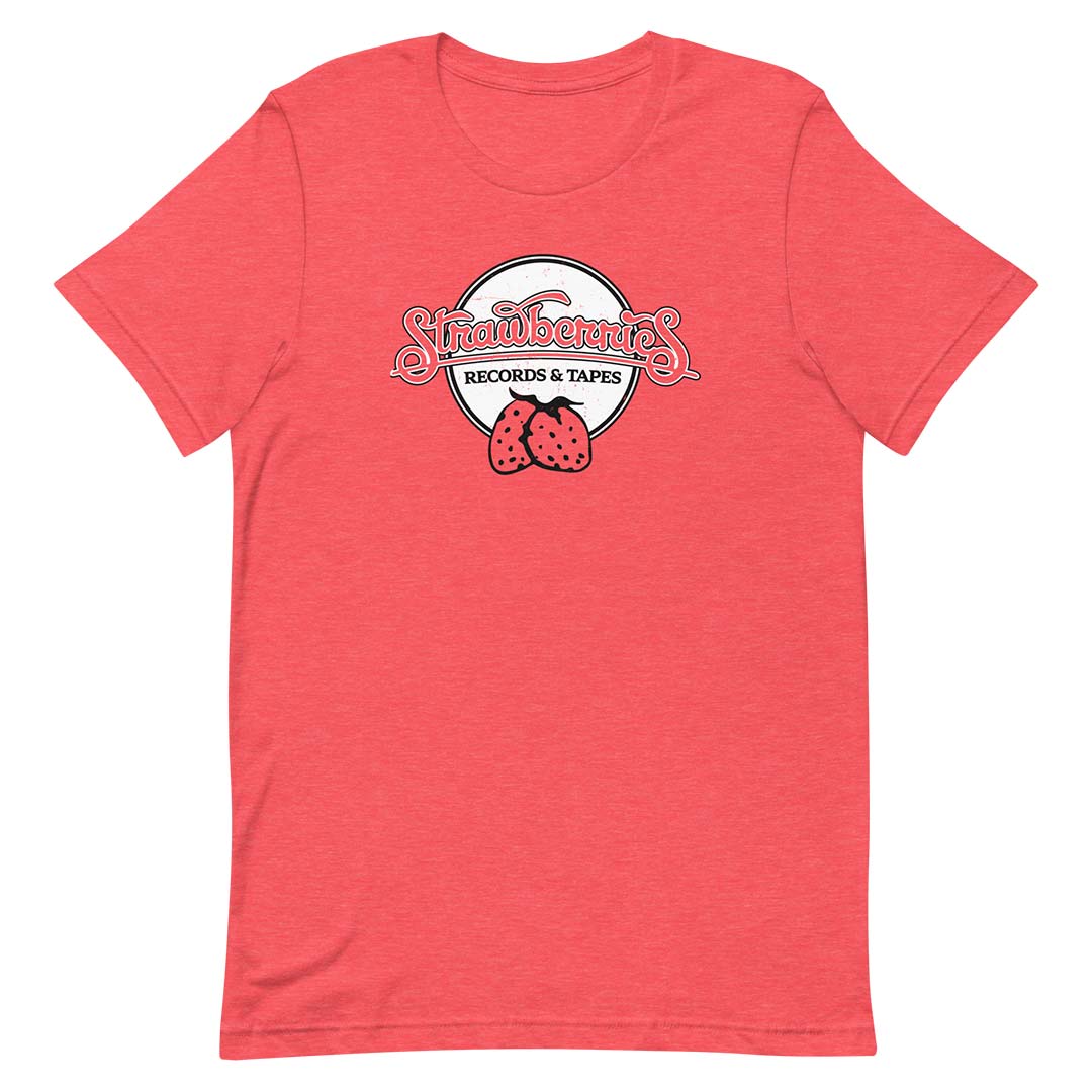Strawberries Records & Tapes Unisex Retro T-shirt