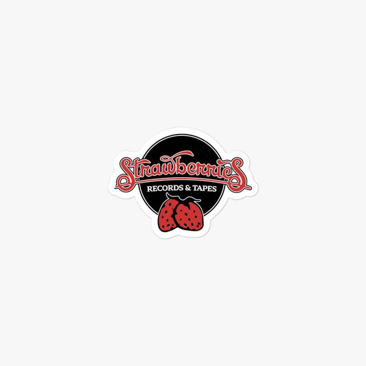 Strawberries Records & Tapes Sticker