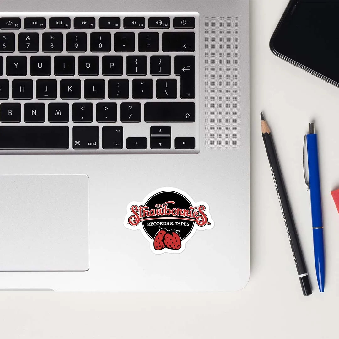 Strawberries Records & Tapes Sticker