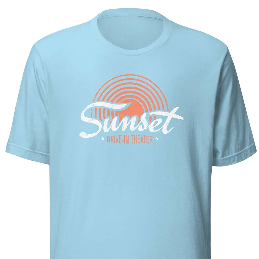 Sunset Drive-in Theater Rockford Unisex Retro T-shirt