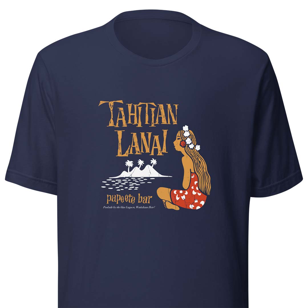 Tahitian Lanai Waikiki Unisex Retro T-shirt