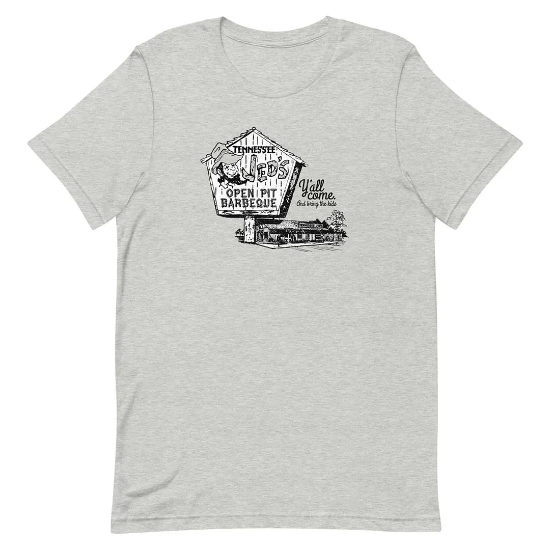 Tennessee Jed's Barbecue St. Louis Unisex Retro T-shirt
