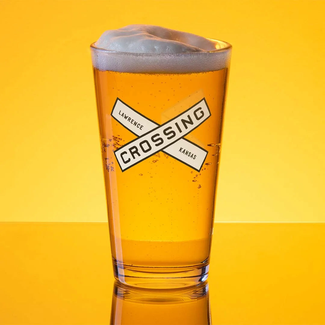 The Crossing Lawrence Shaker Pint Glass