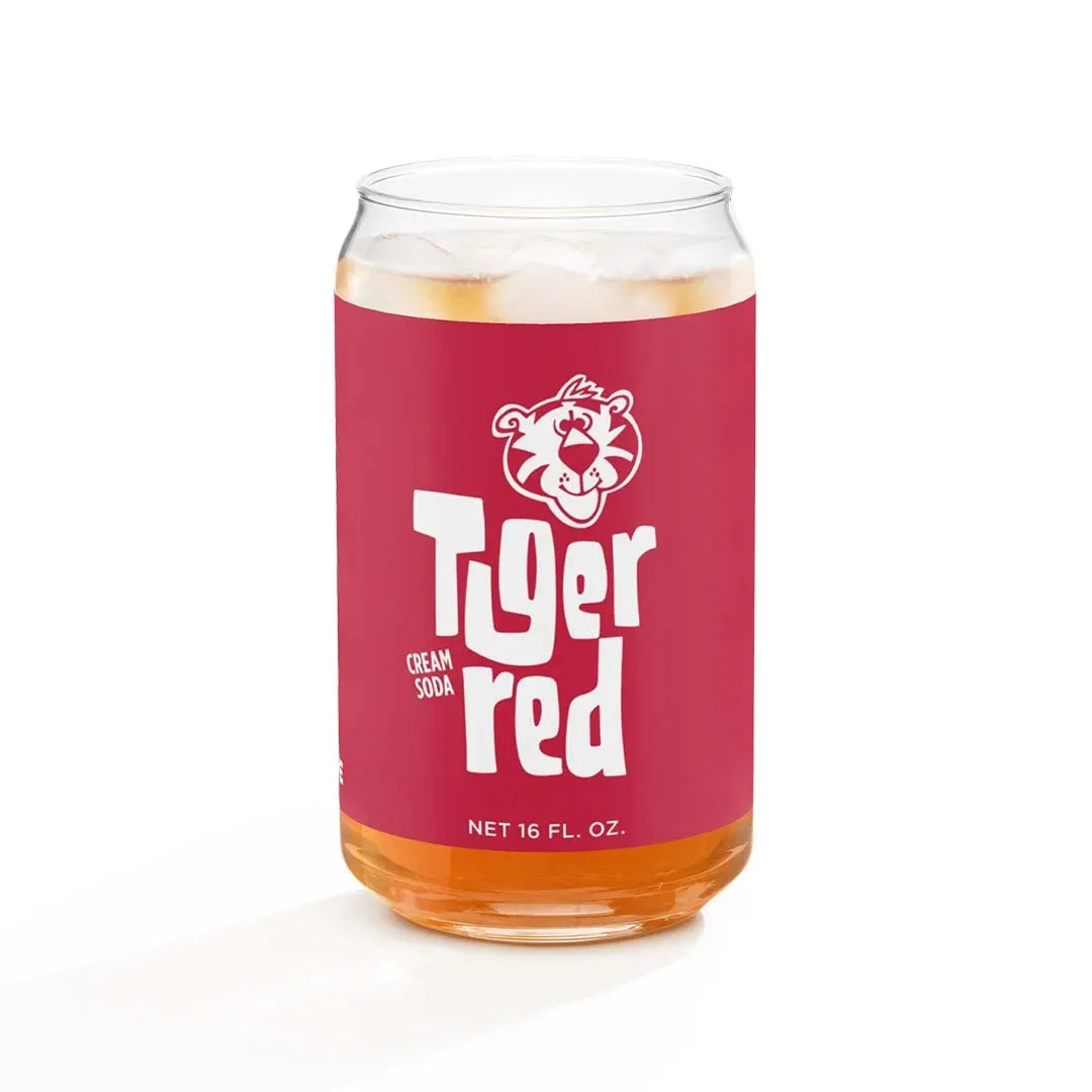 Tiger Red Cream Soda Can-shaped glass