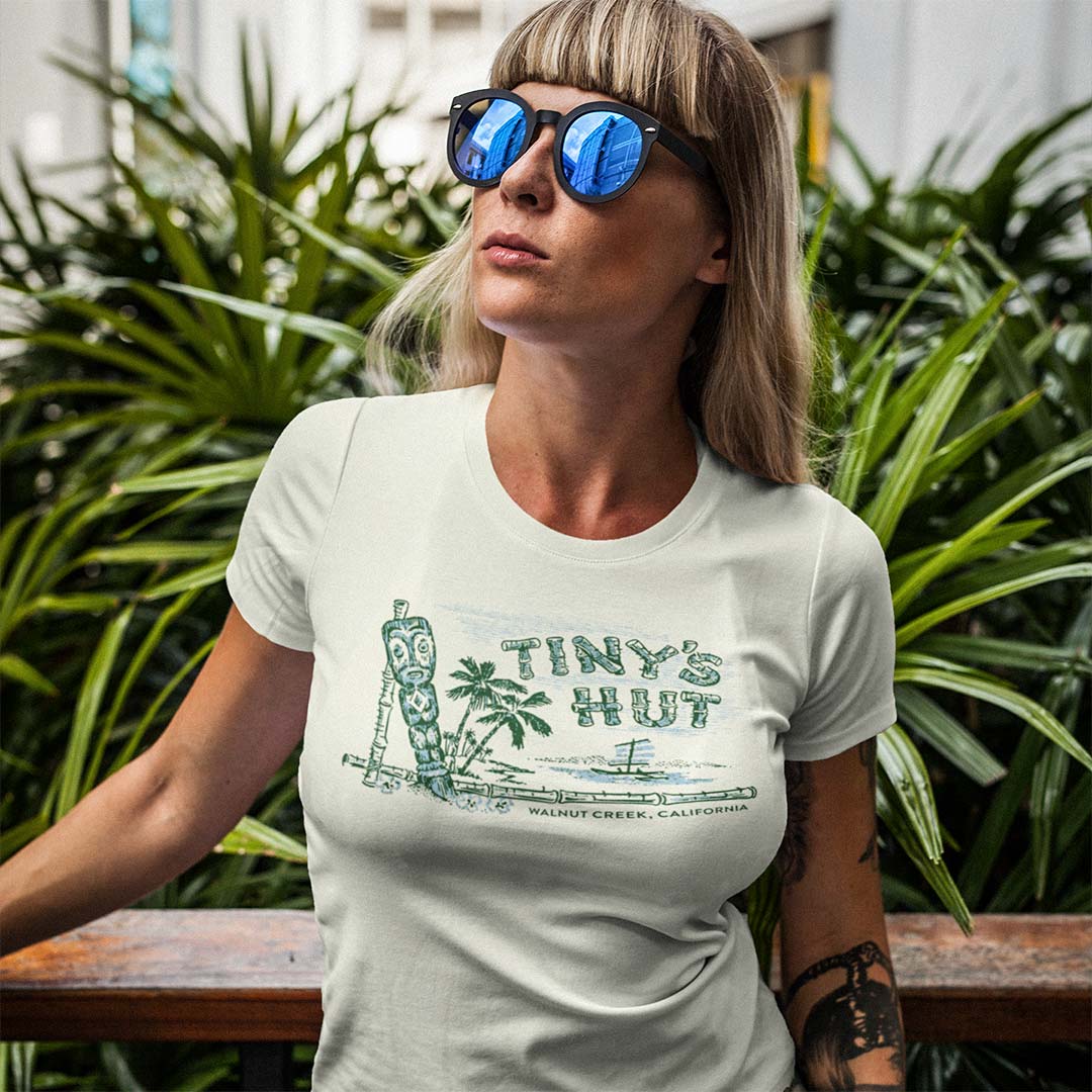 Tiny's Hut Tiki Bar California Unisex Retro T-shirt