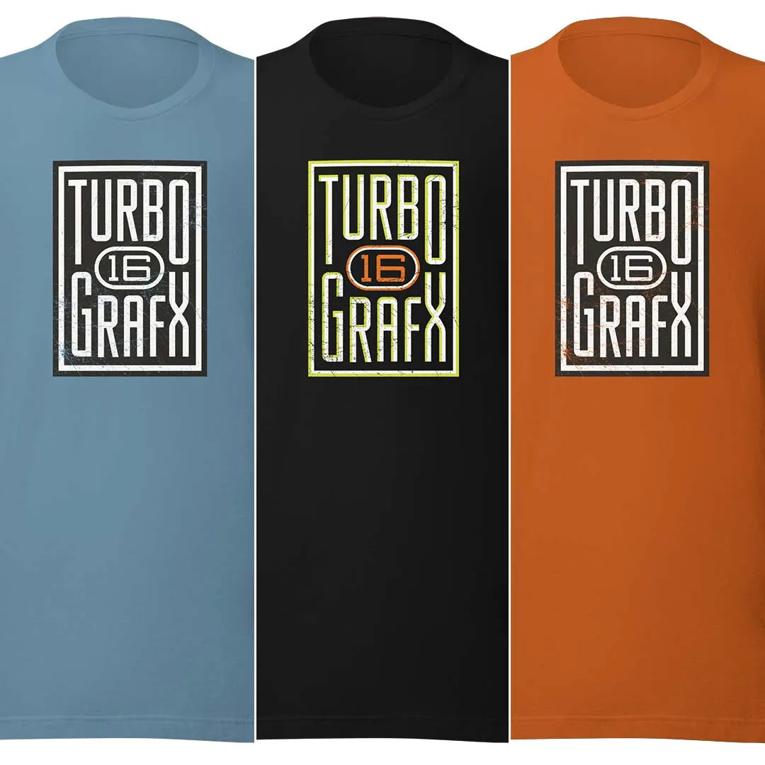 Turbografx 16 Video Game System Unisex Retro T-shirt
