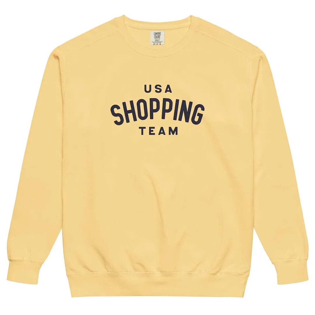 USA Shopping Team Unisex Garment-dyed Crewneck Sweatshirt
