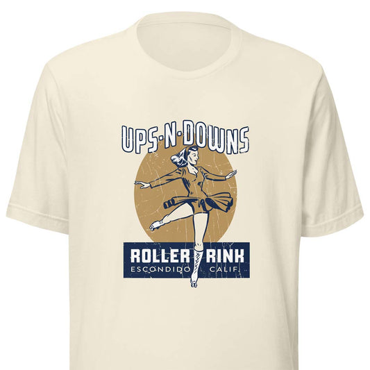 Ups-N-Downs Roller Rink Escondido Unisex Retro T-shirt