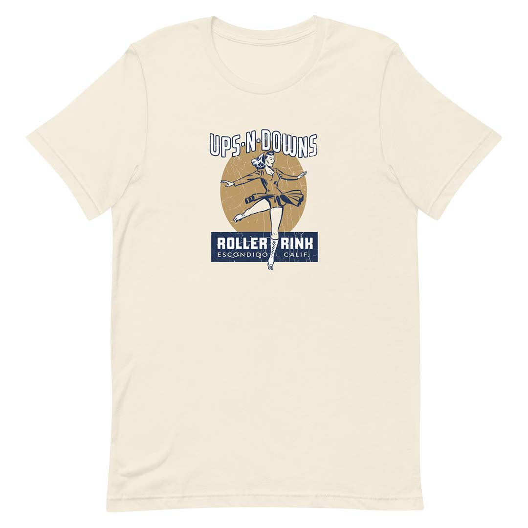 Ups-N-Downs Roller Rink Escondido Unisex Retro T-shirt