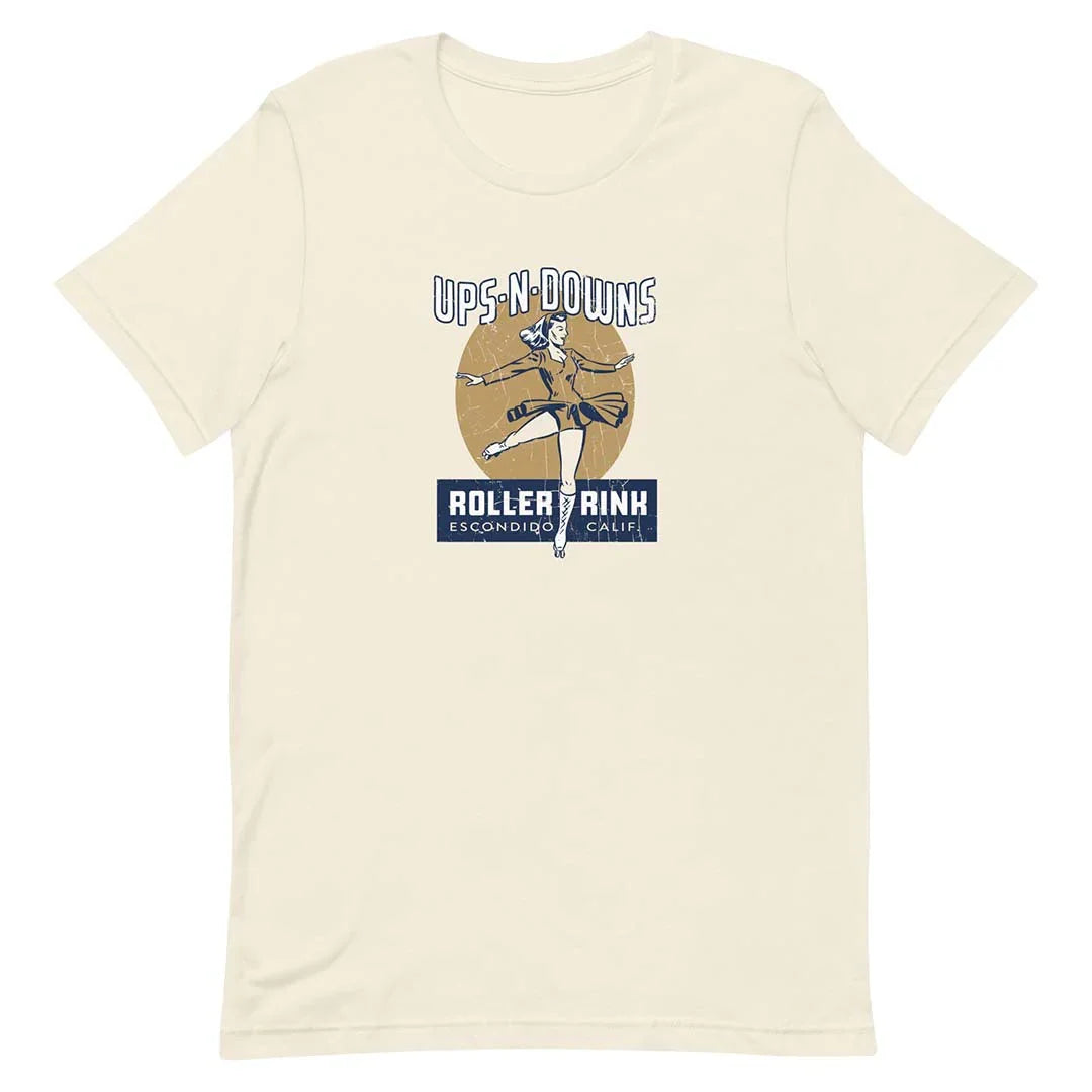 Ups-N-Downs Roller Rink Escondido Unisex Retro T-shirt