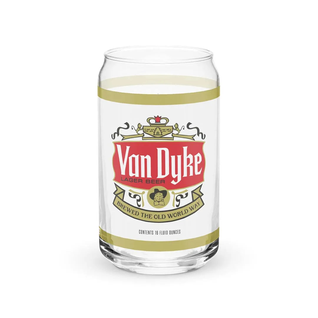Van Dyke Beer Can-shaped glass St. Charles