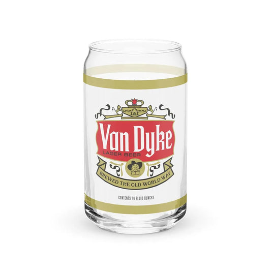 Van Dyke Beer Can-shaped glass St. Charles