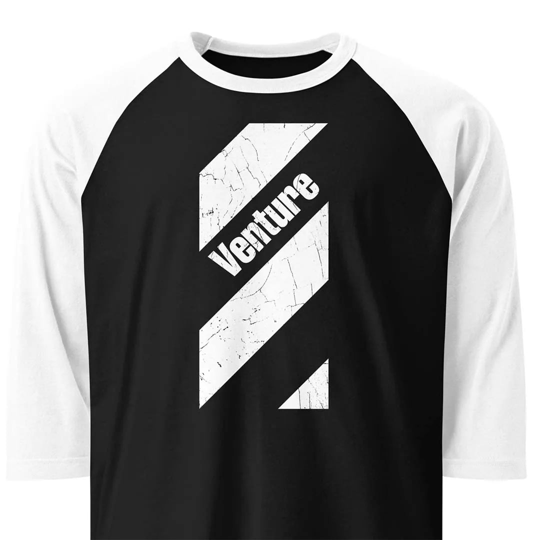 Venture unisex 3/4 sleeve raglan baseball tee
