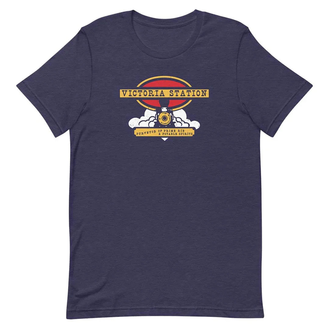 Victoria Station Prime Rib & Spirits Unisex Retro T-shirt