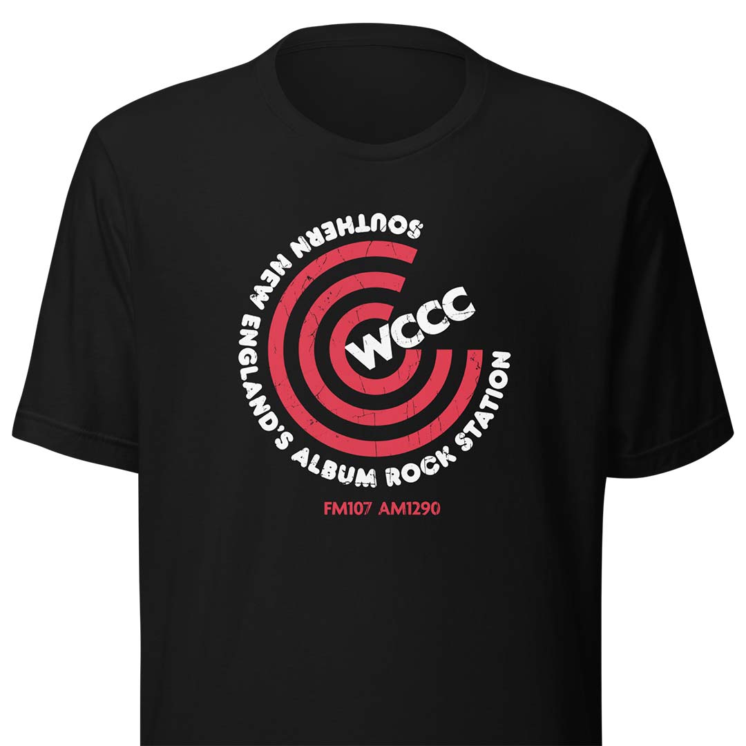 WCCC Radio New England Rocks Hartford Unisex Retro T-shirt