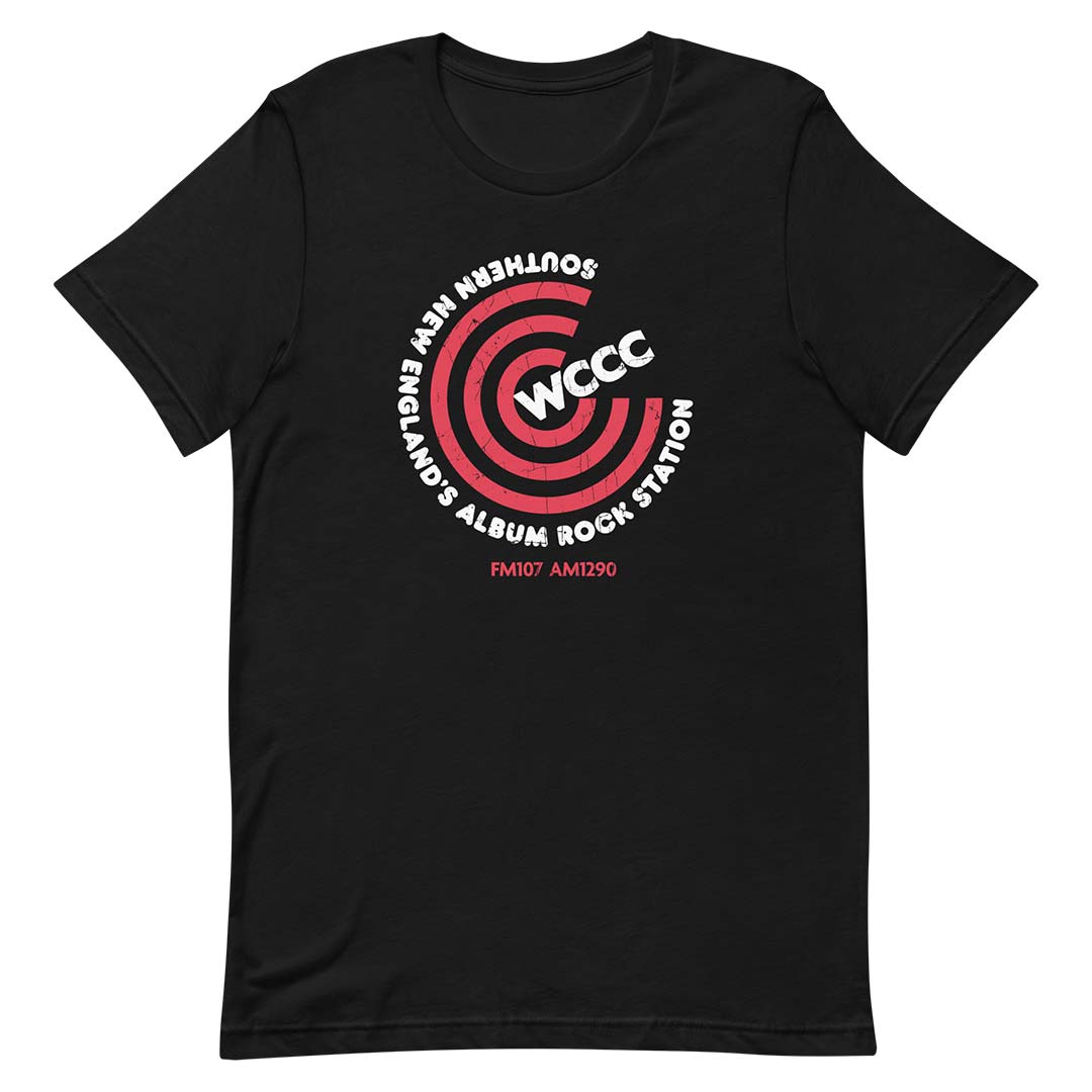 WCCC Radio New England Rocks Hartford Unisex Retro T-shirt