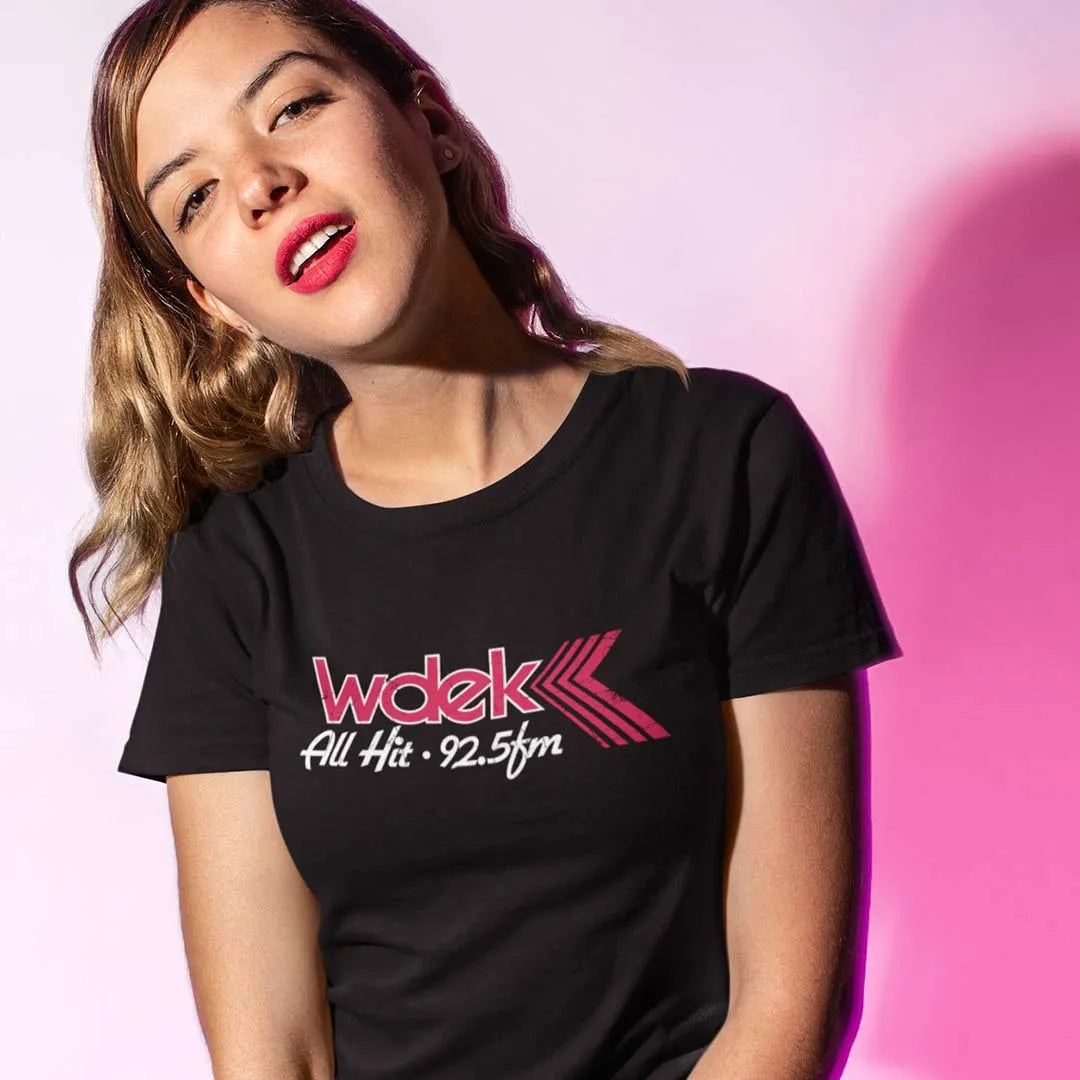 WDEK 92.5 FM Radio DeKalb Unisex Retro T-shirt
