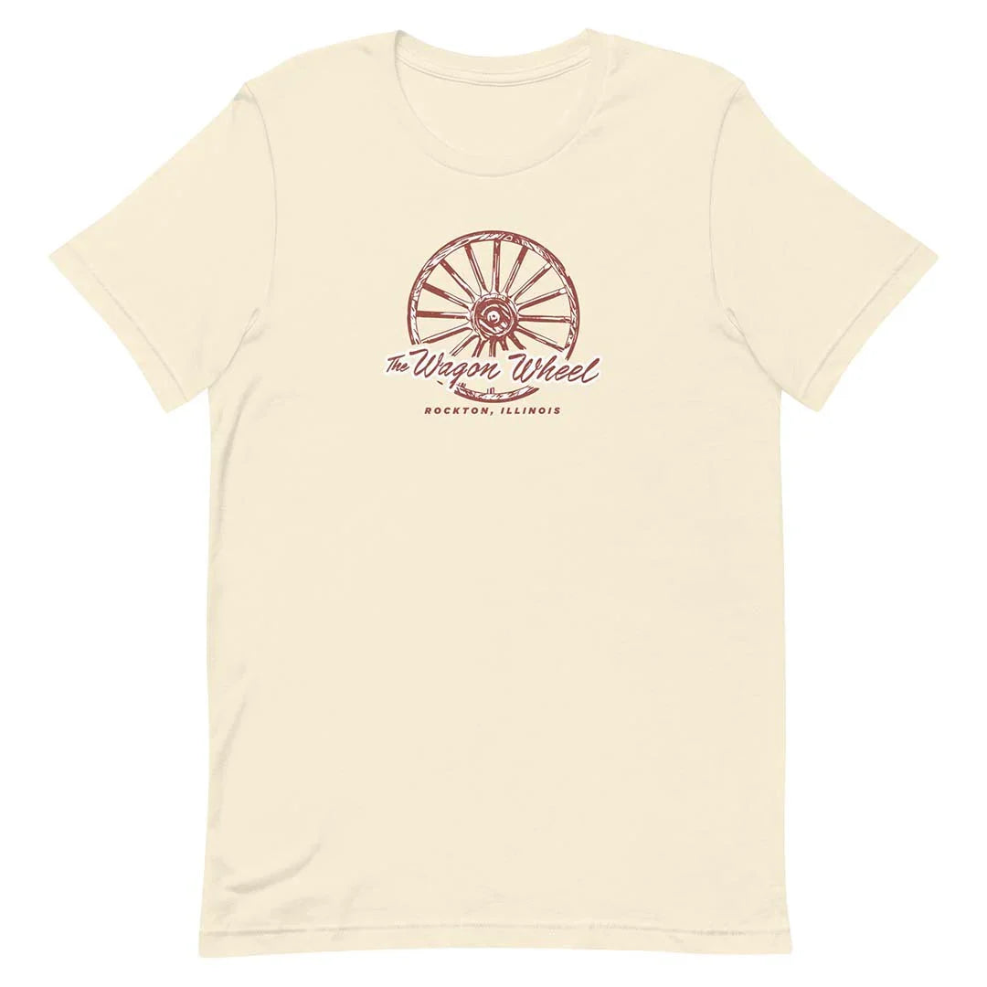 Wagon Wheel Lodge Rockton Unisex Retro T-shirt