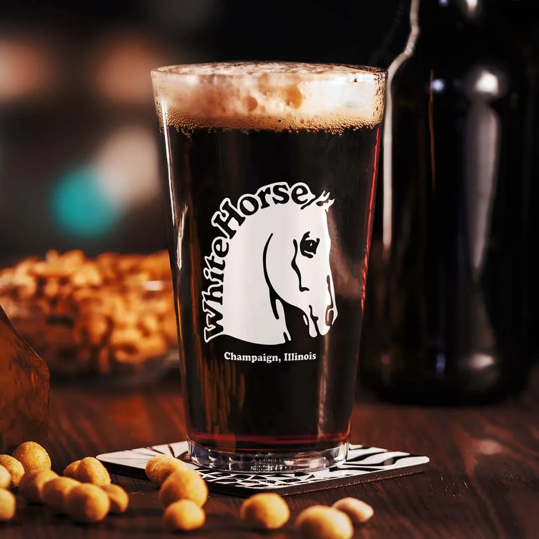 White Horse Inn Champaign Shaker Pint Glass