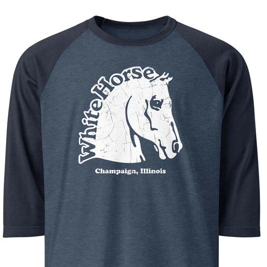 White Horse Inn Champaign 3/4 sleeve raglan unisex baseball tee