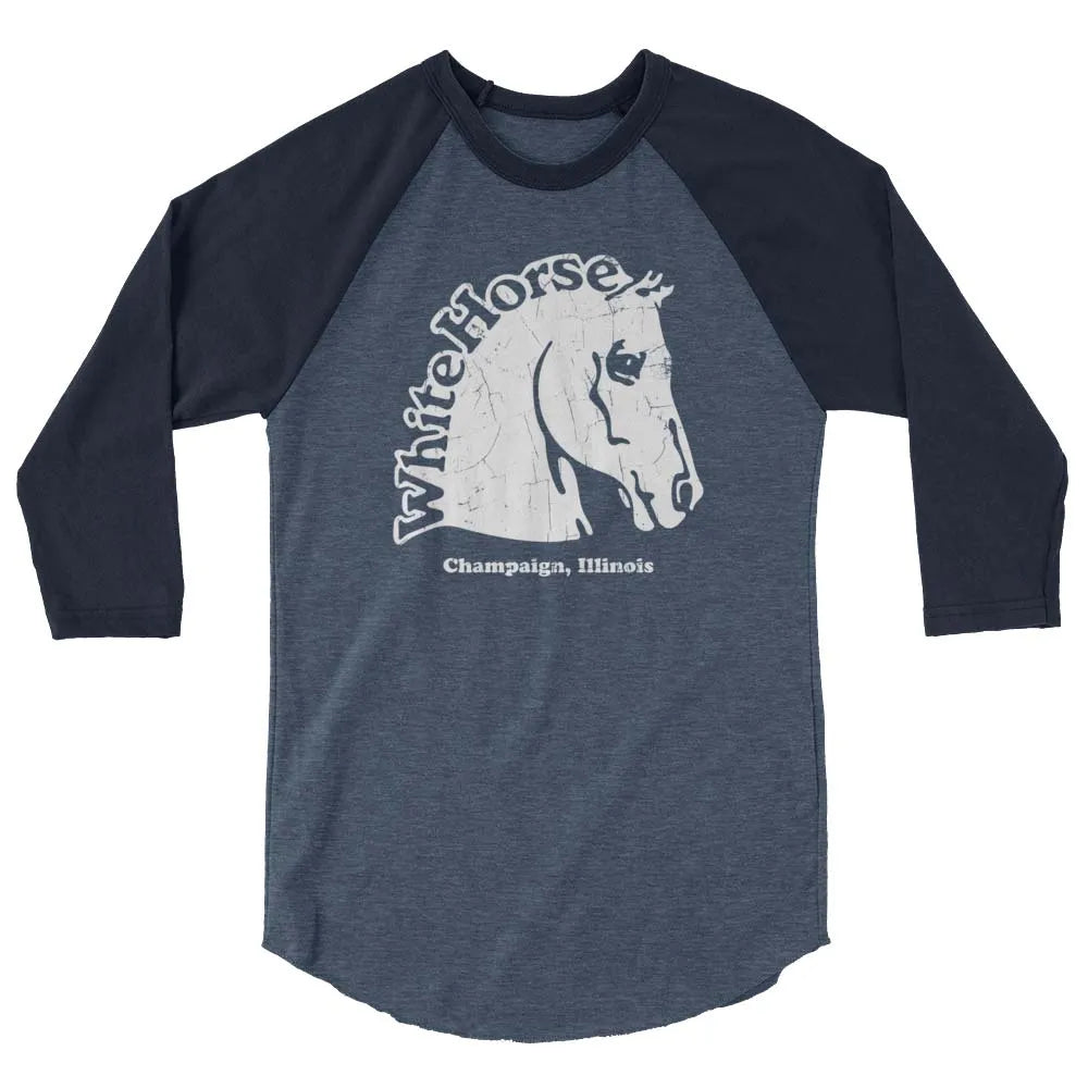 White Horse Inn Champaign 3/4 sleeve raglan unisex retro shirt
