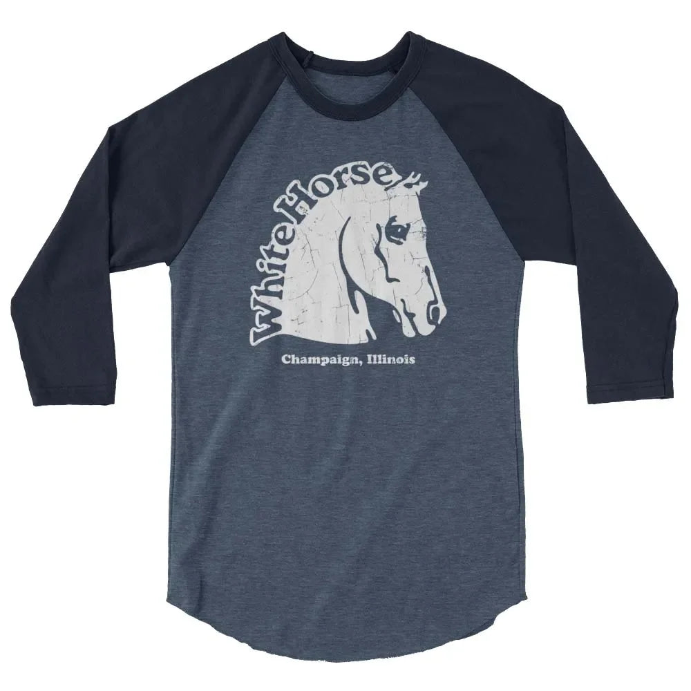 White Horse Inn Champaign 3/4 sleeve raglan unisex retro shirt