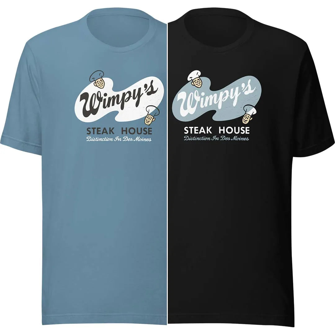 Wimpy's Steak House Des Moines Unisex Retro T-shirt