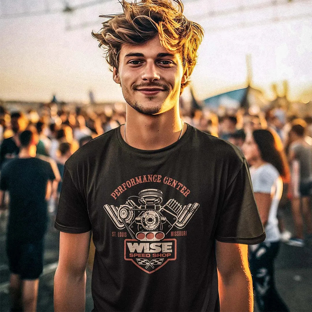 Wise Speed Shop Performance Racing St. Louis Unisex Retro T-shirt