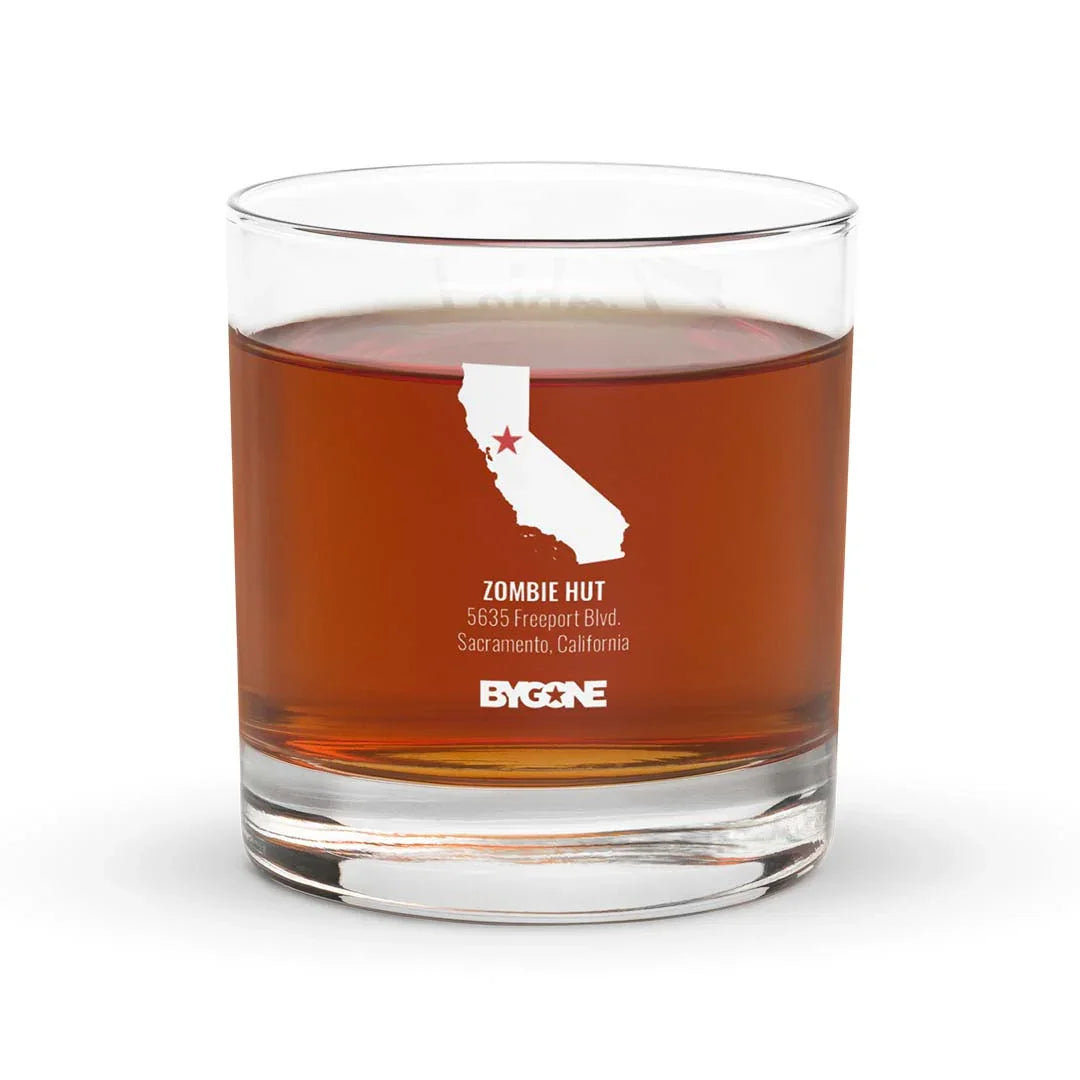 Zombie Hut Sacramento Rocks Highball Cocktail Glass