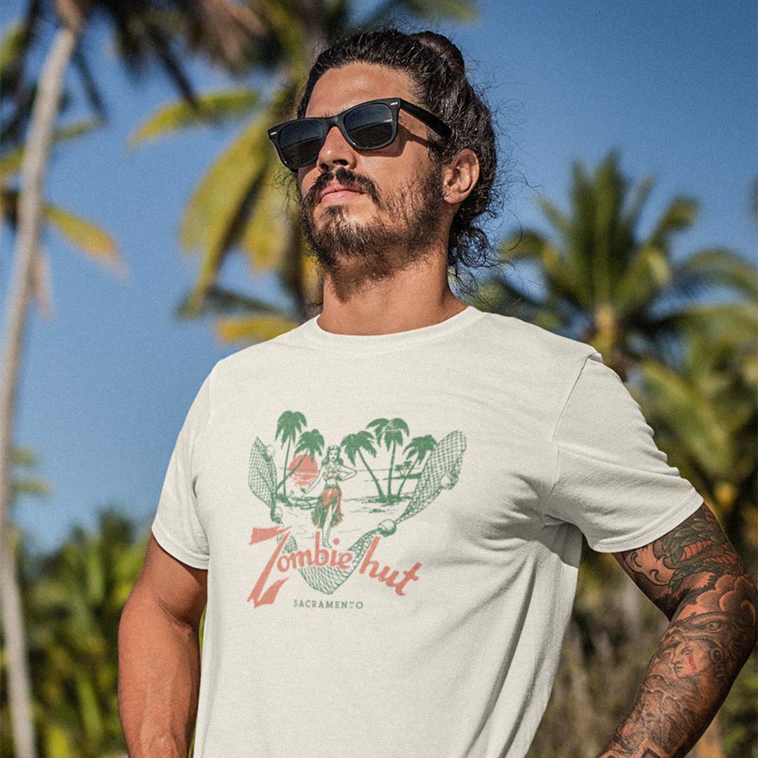 Zombie Hut Sacramento Unisex Retro T-shirt
