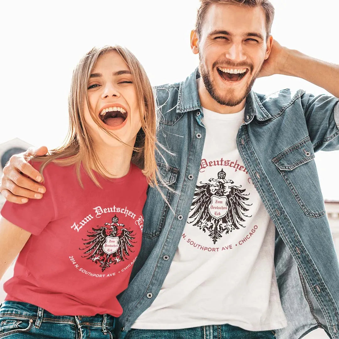 Zum Deutschen Eck German Restaurant Chicago Unisex Retro T-shirt