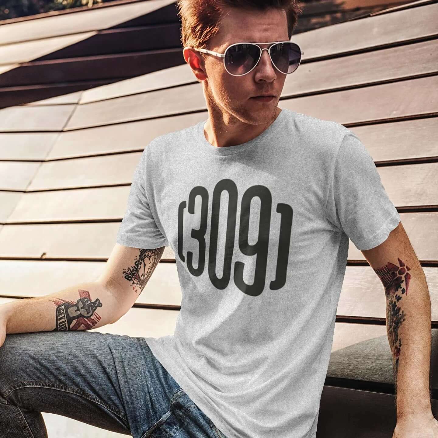 309 Area Code Central Illinois T-Shirt – Bygone Brand