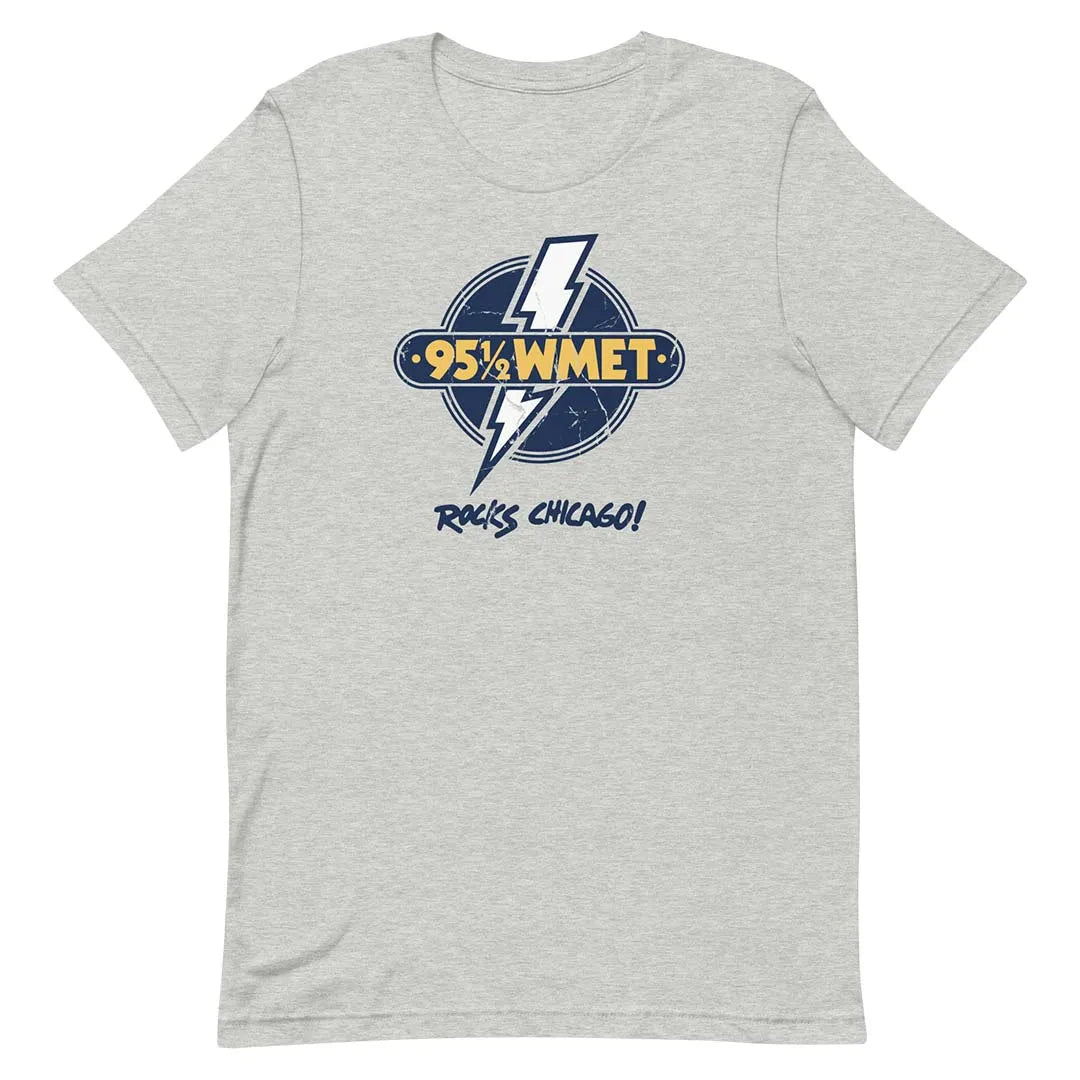 95.5 WMET Chicago Radio Unisex Retro T-shirt