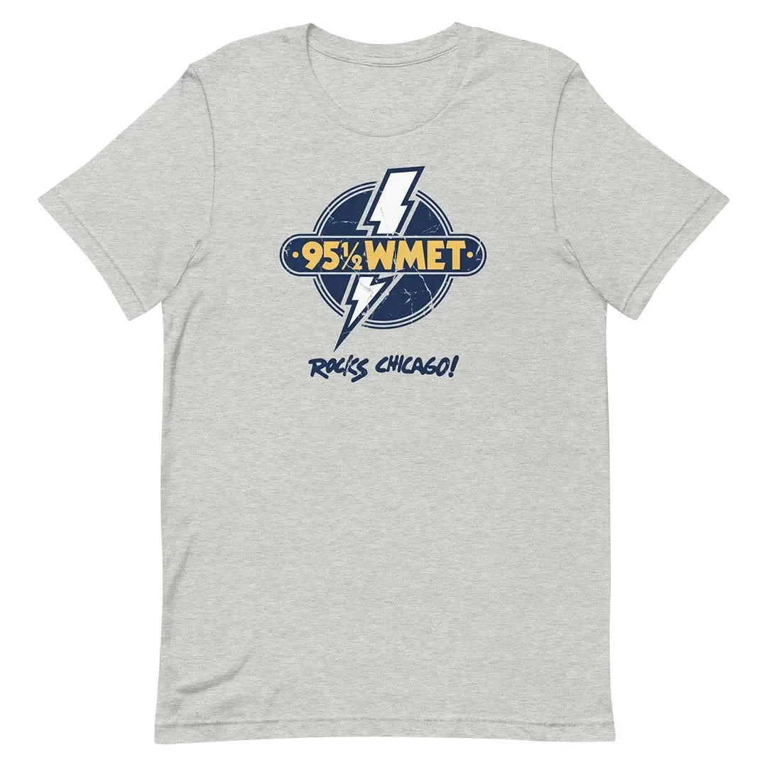 95.5 WMET Chicago Radio Unisex Retro T-shirt