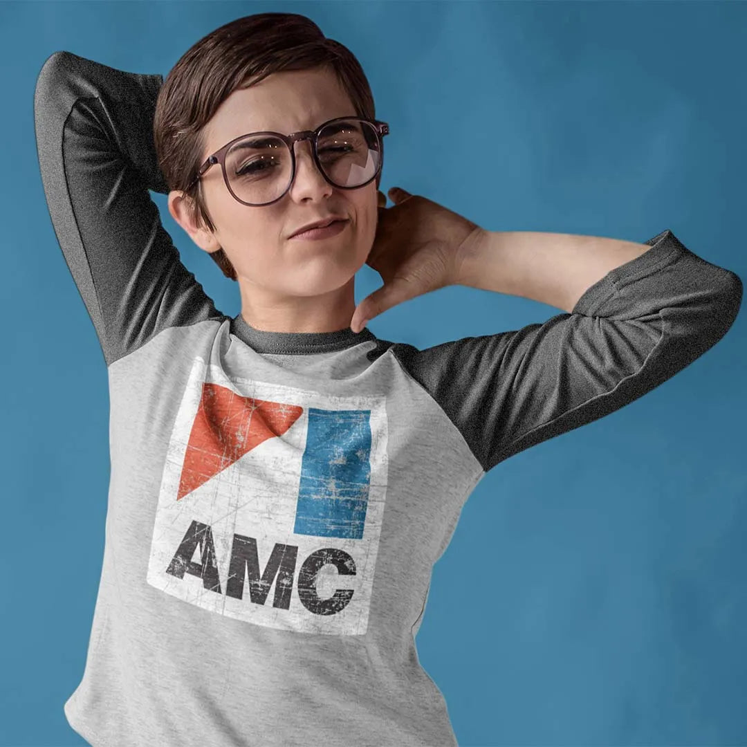 AMC American Motors unisex 3/4 sleeve raglan baseball tee