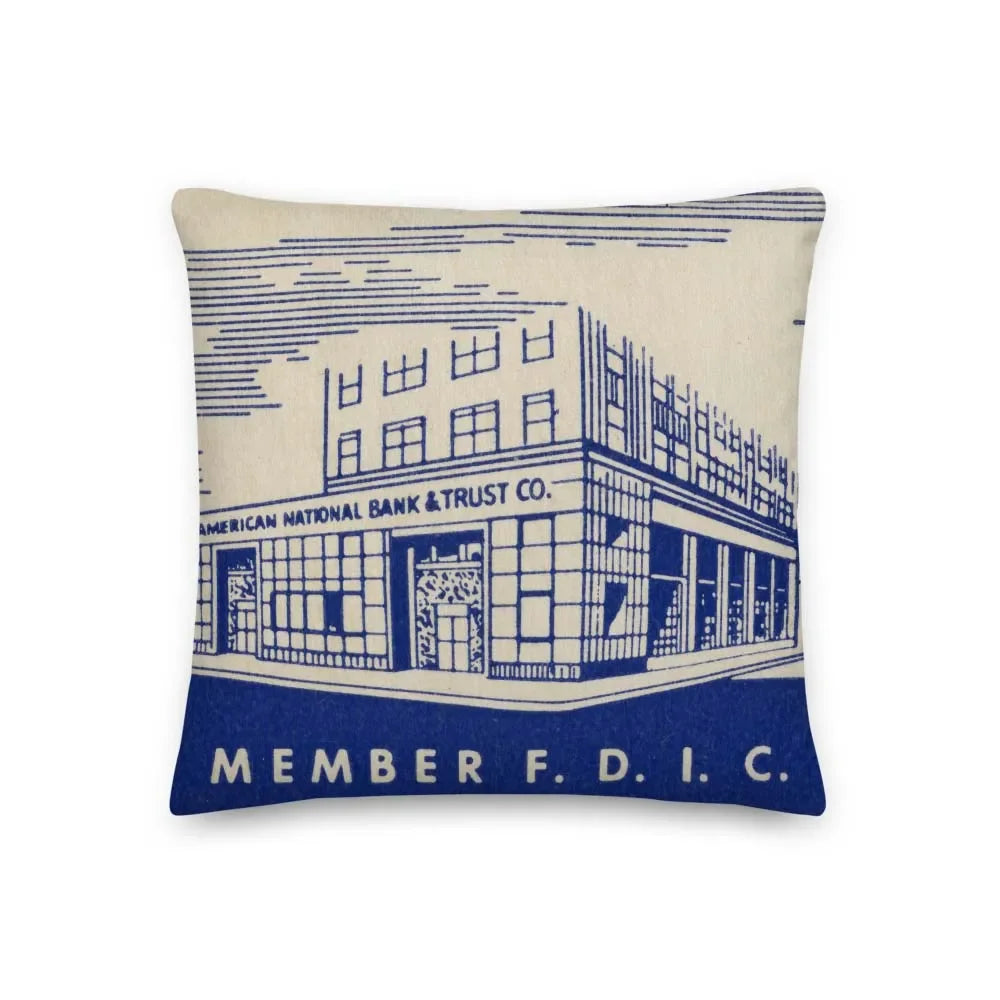 American Bank Rockford Retro Matchbook Pillow