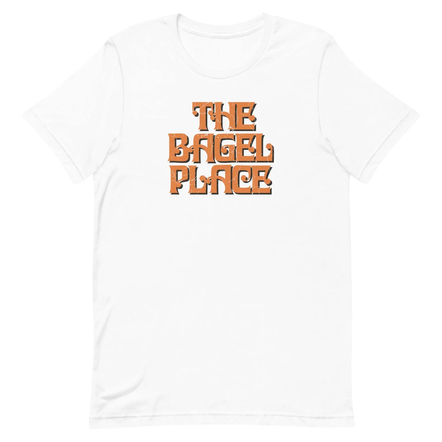 Bagel Place Rockford Unisex Retro T-shirt white