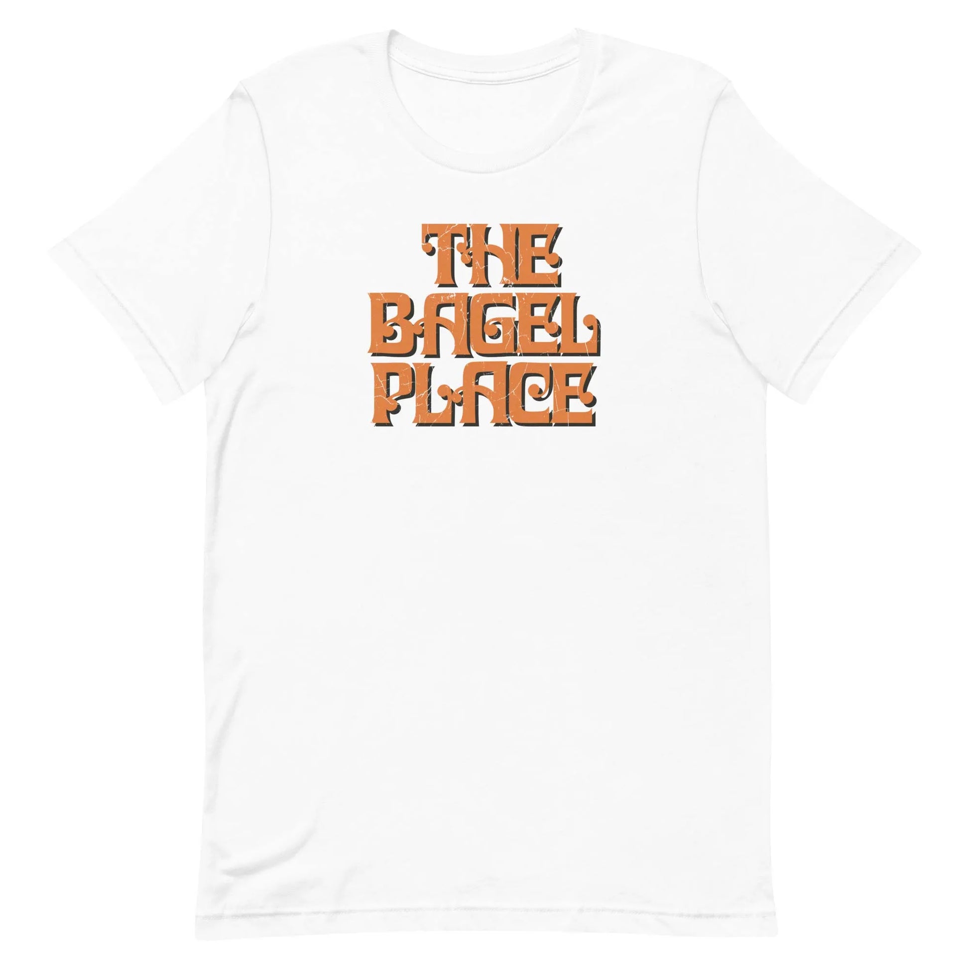 Bagel Place Rockford Unisex Retro T-shirt white